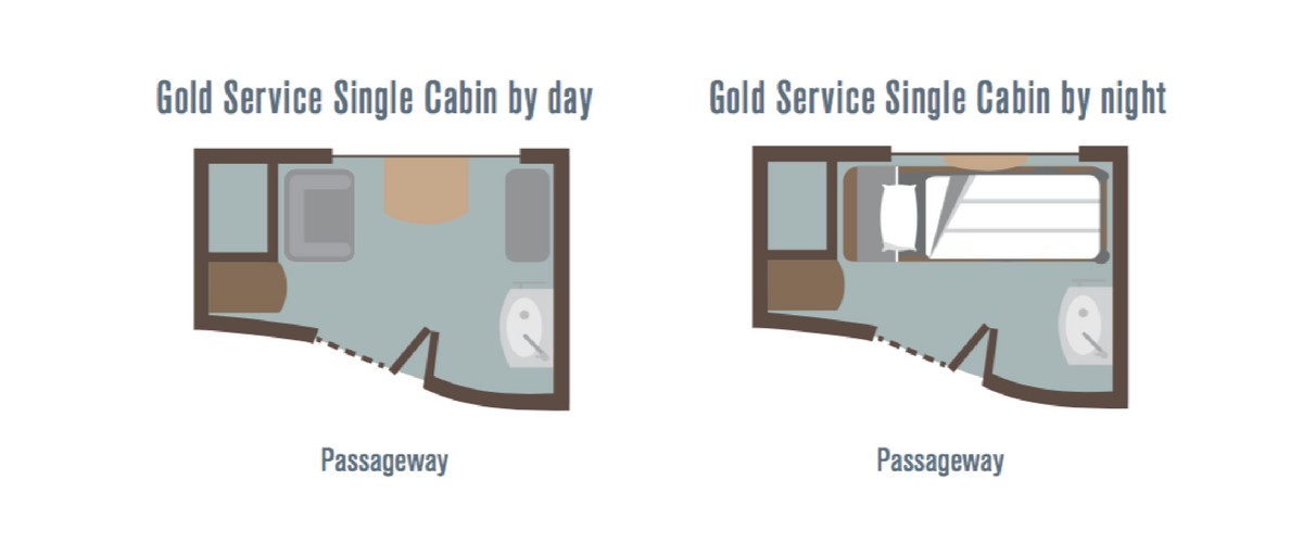 Gold Service Single Cabin The Ghan Plan